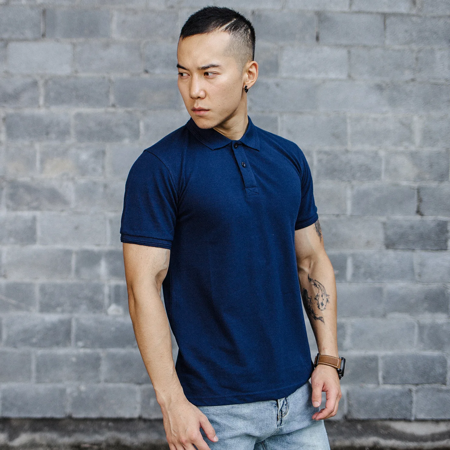 Muscle Fitness Men's POLO Shirt Lapel T-shirt Advertising Cultural Shirt Sports Short Sleeve T-shirt
Muscle Fitness Men's POLO Shirt Lapel T-shirt Advertising Cultural Shirt Sports Short Sleeve T-shirt