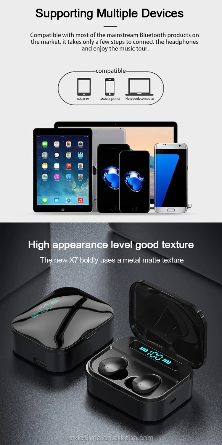 TWS 5.0 With Led Display Mini Earbuds Noise Cancelling Headphone Bluetooth Headset Wireless Twin Bluetooth Earphone Touch - ANKUX.COM