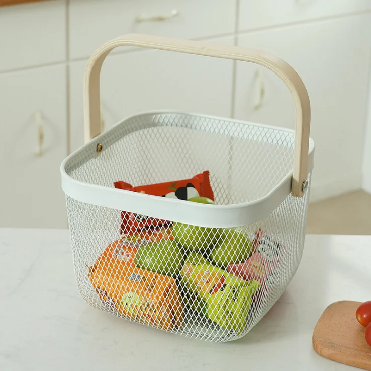 Multipurpose Japanese European Style yiwu white metal basket wire fruit basket with wooden handle, Blue,yellow,pink
Multipurpose Japanese European Style yiwu white metal basket wire fruit basket with wooden handle, Blue,yellow,pink