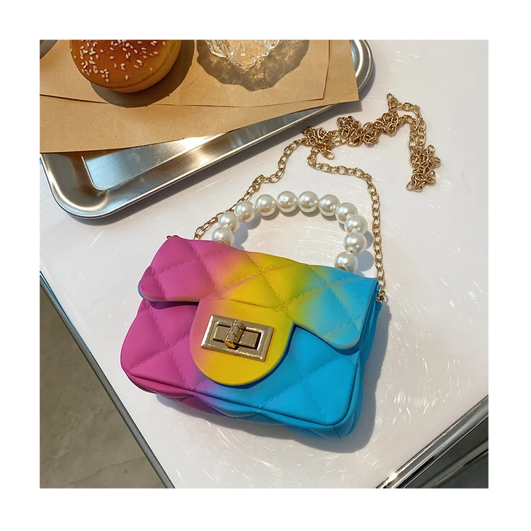 Women Mini Pearl Handbags Fashion Gradient Chain Crossbody Bags Cute Contrast Color Silicone Diamonds Lattice Small Square Bags
Women Mini Pearl Handbags Fashion Gradient Chain Crossbody Bags Cute Contrast Color Silicone Diamonds Lattice Small Square Bags
