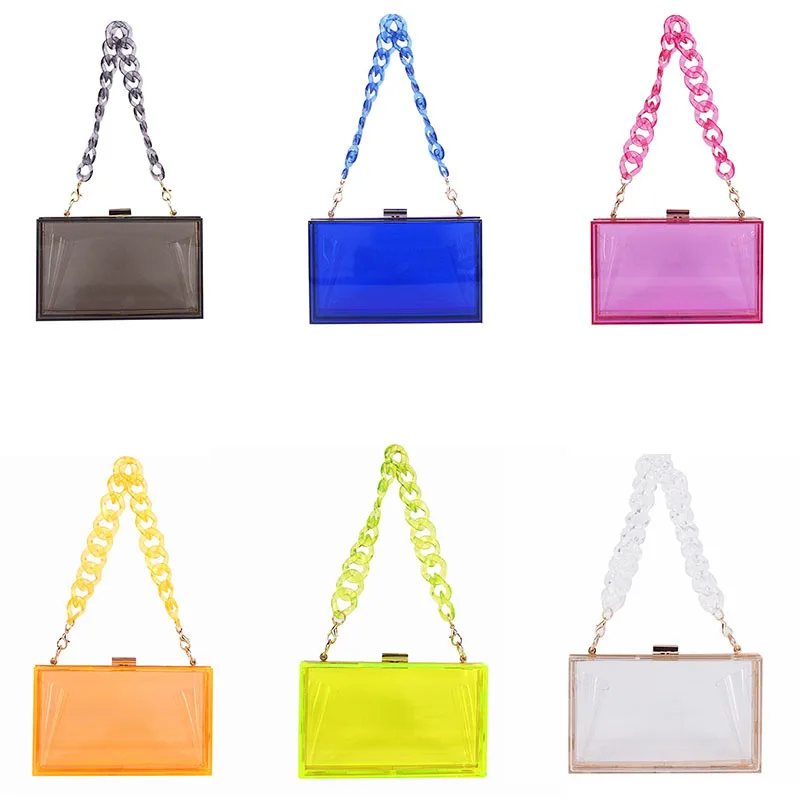 Transparent Acrylic Small Square Clutch Purse For Women One Shoulder Underarm Bag Resin Cuban Chunky Chain Evening Bags Clutch
Transparent Acrylic Small Square Clutch Purse For Women One Shoulder Underarm Bag Resin Cuban Chunky Chain Evening Bags Clutch