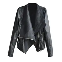 Pu Faux Leather Jacket Women Black Coat Short Biker Soft Motorcycle Jackets Female Y11282
Pu Faux Leather Jacket Women Black Coat Short Biker Soft Motorcycle Jackets Female Y11282