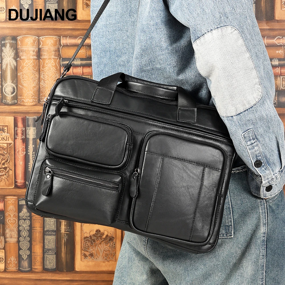 Business Leather Office bag handbag Work shoulder Computer Bags Genuine Leather Briefcases Men, Black, brown
Business Leather Office bag handbag Work shoulder Computer Bags Genuine Leather Briefcases Men, Black, brown