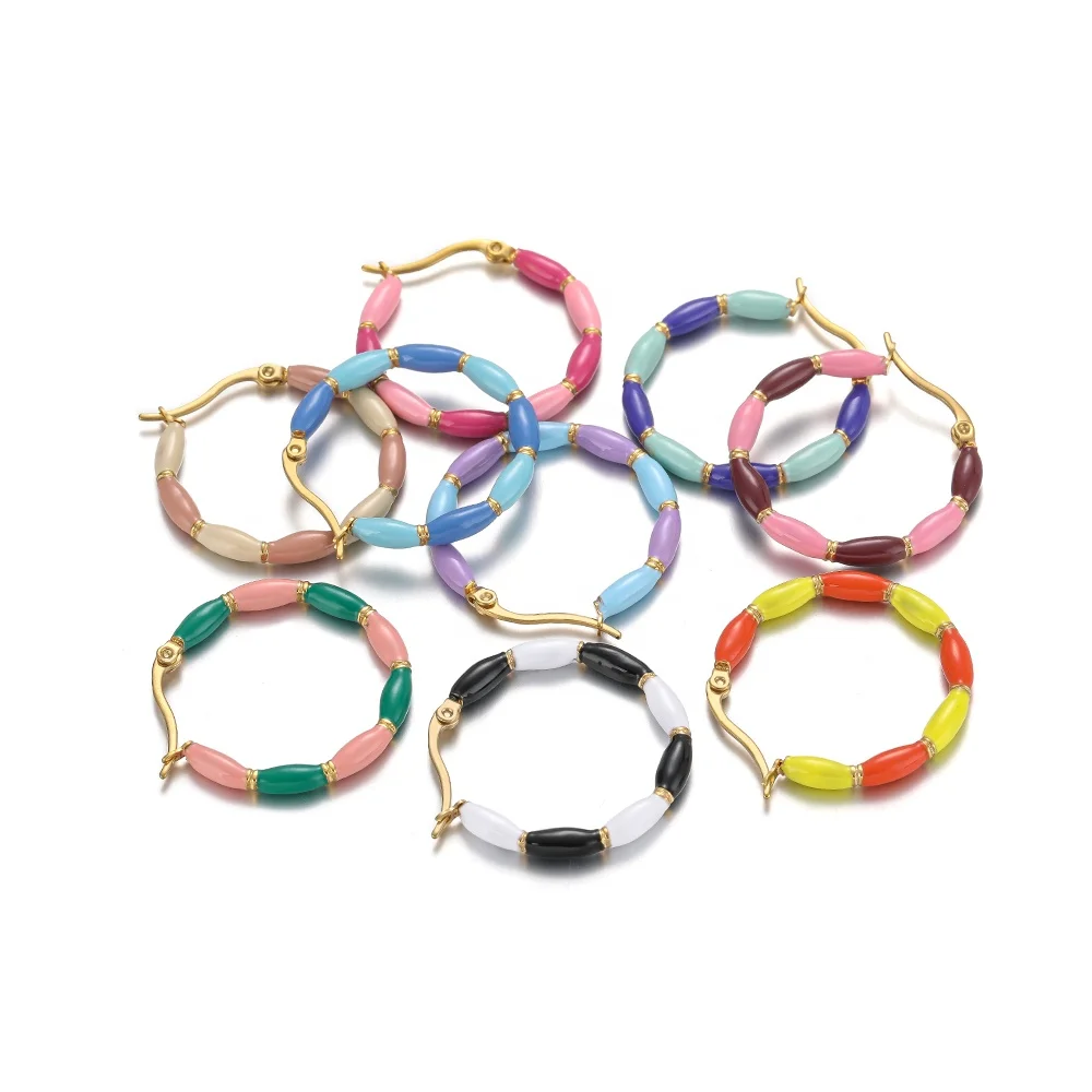 2Pcs 3.5*25mm Stainless Steel Coloured Bamboo Joint Classic Enamel Earrings For DIY Making Jewelry Wholesale
2Pcs 3.5*25mm Stainless Steel Coloured Bamboo Joint Classic Enamel Earrings For DIY Making Jewelry Wholesale