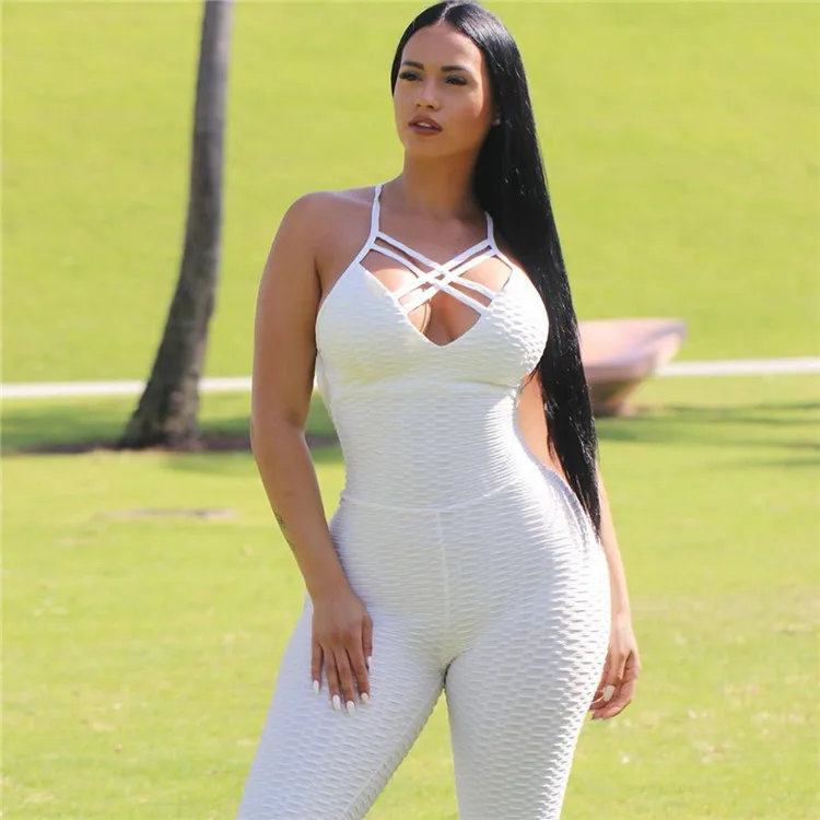 Bodycon Cellular Jumpsuit Women Backless Lace Up Jumpsuits Sleeveless Hollow Out Sexy Bodysuit High Waisted Jumpsuit 2020
Bodycon Cellular Jumpsuit Women Backless Lace Up Jumpsuits Sleeveless Hollow Out Sexy Bodysuit High Waisted Jumpsuit 2020