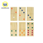 Domino Game Set Domino Wooden Dominoes Portable Custom Kids Educational Wooden Domino Game Set