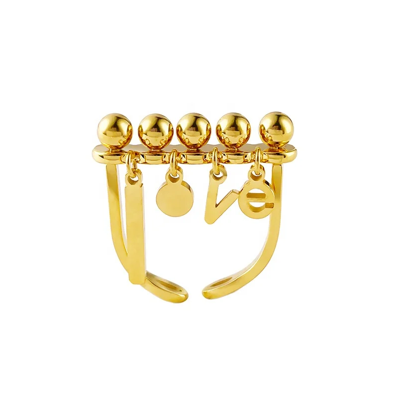 18K Gold Plated Stainless Steel Jewelry LOVE Ring letter Index Finger INS Accessories Rings R214150
18K Gold Plated Stainless Steel Jewelry LOVE Ring letter Index Finger INS Accessories Rings R214150