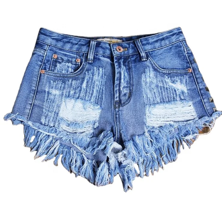 Summer new fashion hot selling women's ripped rivets to do old edge sexy shorts jeans
Summer new fashion hot selling women's ripped rivets to do old edge sexy shorts jeans
