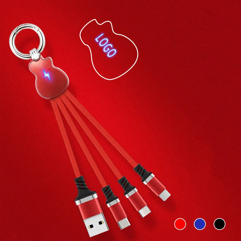 Gift OEM fashion guitar shape data cable customized LOGO3in1USB mini charger keychain charging cable
Gift OEM fashion guitar shape data cable customized LOGO3in1USB mini charger keychain charging cable