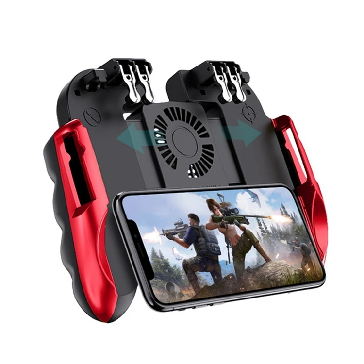Wholesale Products H9 Six Fingers Gun Joystick Mobile Game Controller Pubg For Ios/android Mobile Phone With Fan, Black,red,gold
Wholesale Products H9 Six Fingers Gun Joystick Mobile Game Controller Pubg For Ios/android Mobile Phone With Fan, Black,red,gold