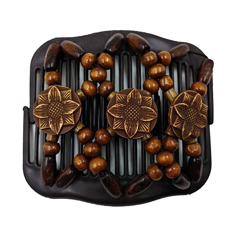 Women Handmade Wood Beaded Magic Hair Combs Double Beaded Elastic Hair Clips, Any color is available
Women Handmade Wood Beaded Magic Hair Combs Double Beaded Elastic Hair Clips, Any color is available
