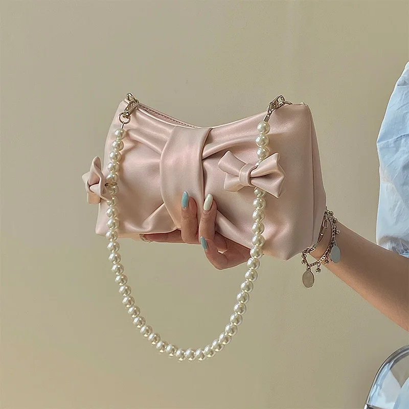 Cute young bow-knot small cross body pearl shoulder girls purses and handbags 2022 Fashion fresh mini leather women's tote bags, Black, white, pink, purple
Cute young bow-knot small cross body pearl shoulder girls purses and handbags 2022 Fashion fresh mini leather women's tote bags, Black, white, pink, purple