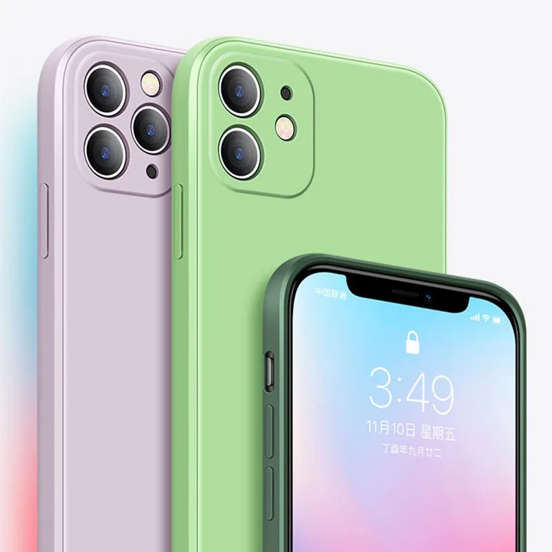 2021Luxury Square Liquid Silicone Phone Case For iPhone 11 Pro Max 12 mini XS X XR 7 8 Plus Thin Soft Cover Candy Case
2021Luxury Square Liquid Silicone Phone Case For iPhone 11 Pro Max 12 mini XS X XR 7 8 Plus Thin Soft Cover Candy Case