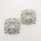 SQUARE SHOE BUCKLE DECORATION ACCESSORIES WOMEN WITH STONE RHINESTONE DIAMOND