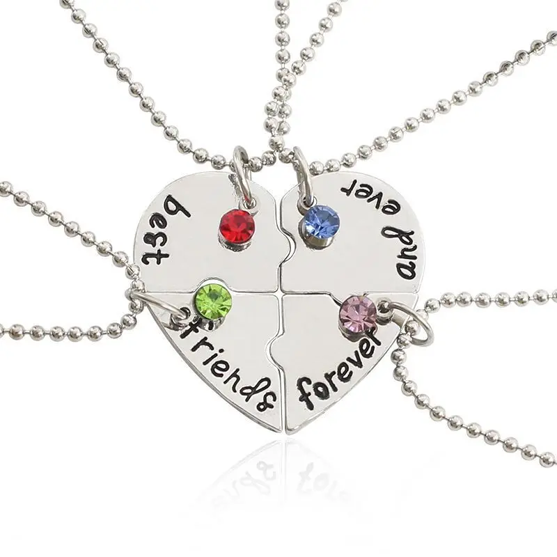 Wholesale Alloy Wedding Gift Jewelry Good Friend Heart Shaped Stitching Plated Couple Heart Pendant Necklace
Wholesale Alloy Wedding Gift Jewelry Good Friend Heart Shaped Stitching Plated Couple Heart Pendant Necklace