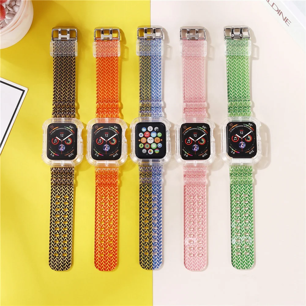 2021 Newest Sport Strap for Apple Watch Band Series 6 SE 1 2 3 4 5 Silicone Transparent for iWatch 6 Strap 38/40mm 42/44mm Wirst
2021 Newest Sport Strap for Apple Watch Band Series 6 SE 1 2 3 4 5 Silicone Transparent for iWatch 6 Strap 38/40mm 42/44mm Wirst