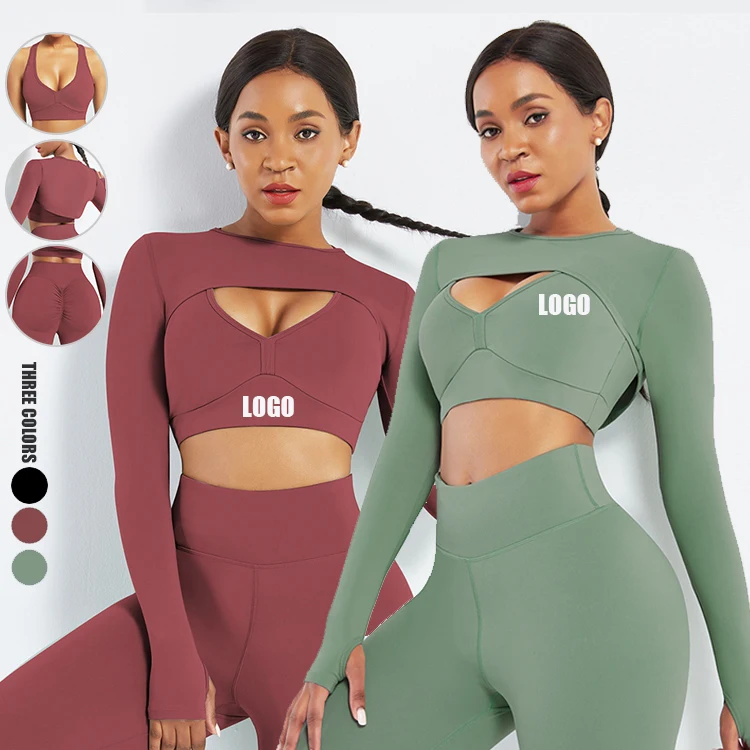 Black Crewneck Long Sleeve Crop Tops Outfits Workout Set Women Two Pieces Fitness Clothing, As shown
Black Crewneck Long Sleeve Crop Tops Outfits Workout Set Women Two Pieces Fitness Clothing, As shown