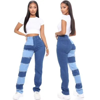 2021 Summer New Fashion Personality Super Elastic Patchwork Wear Straight women Jeans
2021 Summer New Fashion Personality Super Elastic Patchwork Wear Straight women Jeans