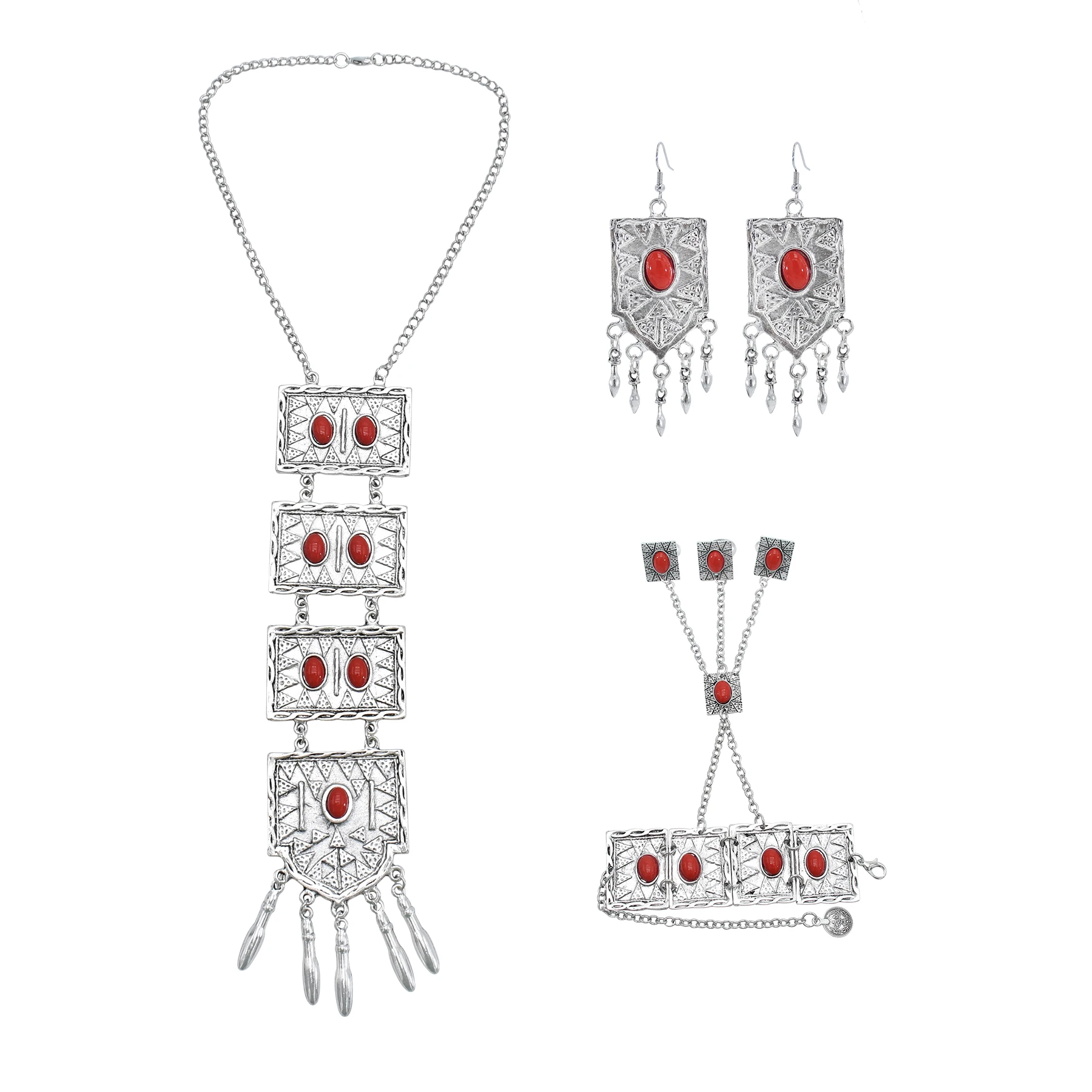 Fashion Silver Chain Tassel Pendant Necklaces & Bracelets Sets for Women Bohemian Party Holiday Jewelry Set
Fashion Silver Chain Tassel Pendant Necklaces & Bracelets Sets for Women Bohemian Party Holiday Jewelry Set