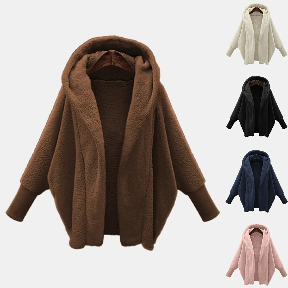 Top quality faux fur jacket full sleeve oversized sweatshirt dress winter 2021 women Hooded bat fur coat Jacket
Top quality faux fur jacket full sleeve oversized sweatshirt dress winter 2021 women Hooded bat fur coat Jacket