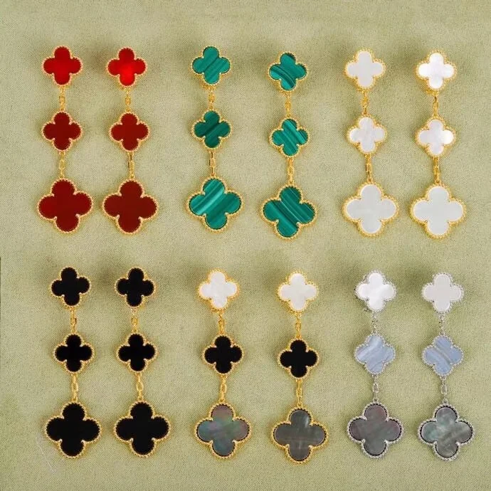 High version original single S925 Silver Lucky Clover two Flower Earrings Fashion Classic clover three van clover earrings, Siver
High version original single S925 Silver Lucky Clover two Flower Earrings Fashion Classic clover three van clover earrings, Siver