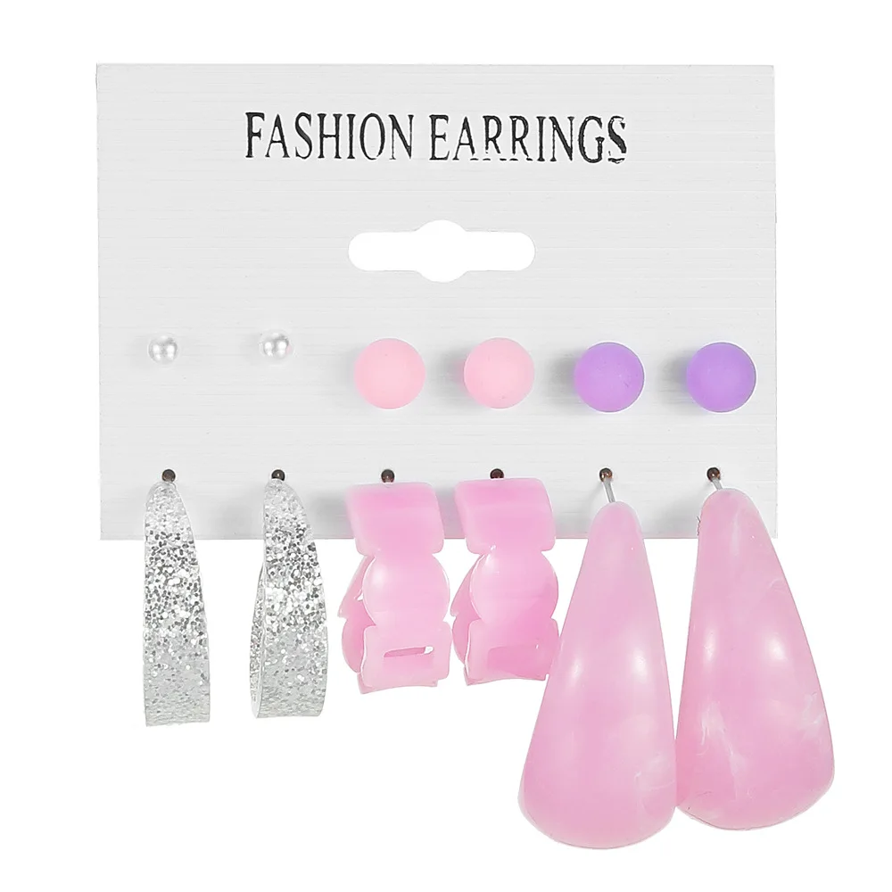 Hot Selling Wholesale Bulk Acrylic Pearl Earrings Set For Women Summer Hoop Drop Earrings
Hot Selling Wholesale Bulk Acrylic Pearl Earrings Set For Women Summer Hoop Drop Earrings