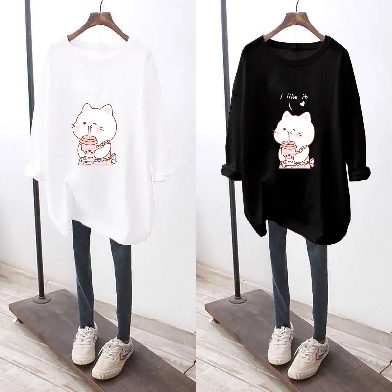 Spring and Autumn New Women's wear oversize loose cotton long sleeve t-shirt female students wholesale women's wear
Spring and Autumn New Women's wear oversize loose cotton long sleeve t-shirt female students wholesale women's wear