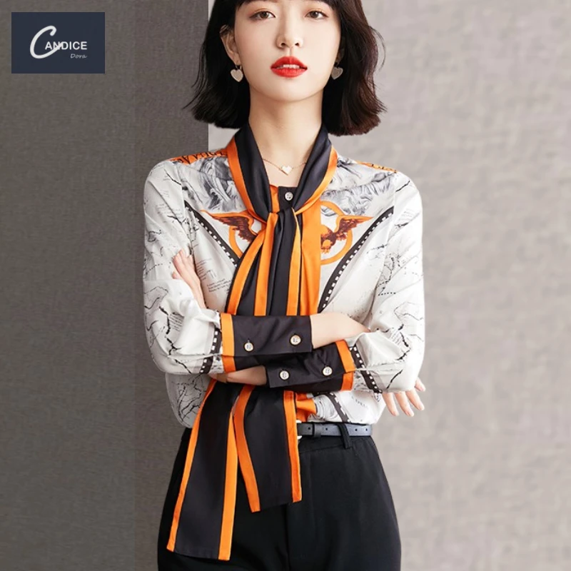 Candice 2022 spring new design printed chiffon blouses with Bow long sleeve shirts wholesale for ladies
Candice 2022 spring new design printed chiffon blouses with Bow long sleeve shirts wholesale for ladies