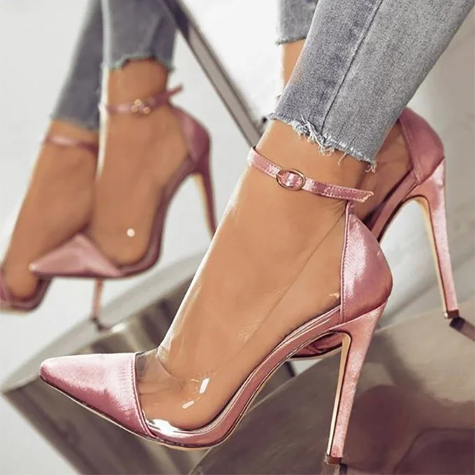 Pointed Toe Patchwork Women Pumps Slip On Clear Upper Women Shoes Ankle Buckle High Stiletto Heels for Ladies, Black.pink,gold, mei-red
Pointed Toe Patchwork Women Pumps Slip On Clear Upper Women Shoes Ankle Buckle High Stiletto Heels for Ladies, Black.pink,gold, mei-red