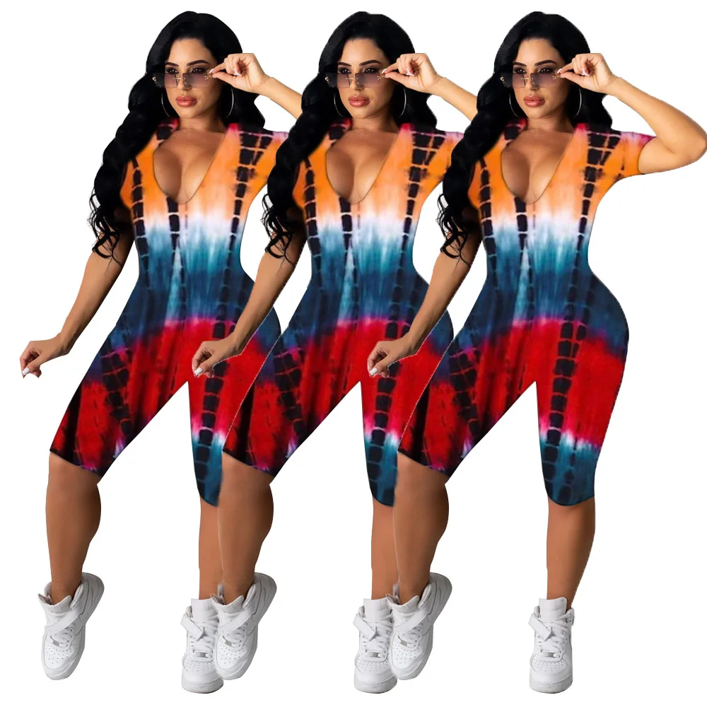 2021 New Arrivals Sexy Casual Fashion African Clothes Ladies V Neck Tie Dye Printed Summer Rompers One Piece Jumpsuits For Women
2021 New Arrivals Sexy Casual Fashion African Clothes Ladies V Neck Tie Dye Printed Summer Rompers One Piece Jumpsuits For Women