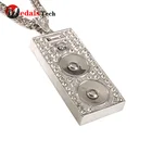 Popular shinny gold pendant necklace chain gift dog tag for girls