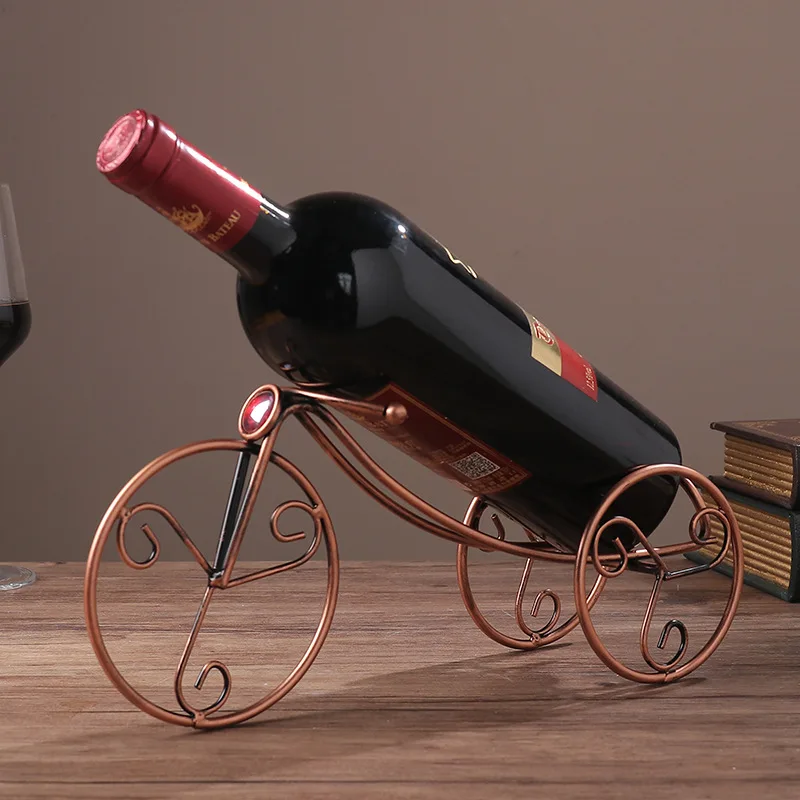 Home Decoration Wrought Iron Classic Style Countertop Single Bottle Display Metal Bar Tricycle Ornaments Wine Rack, Customized
Home Decoration Wrought Iron Classic Style Countertop Single Bottle Display Metal Bar Tricycle Ornaments Wine Rack, Customized