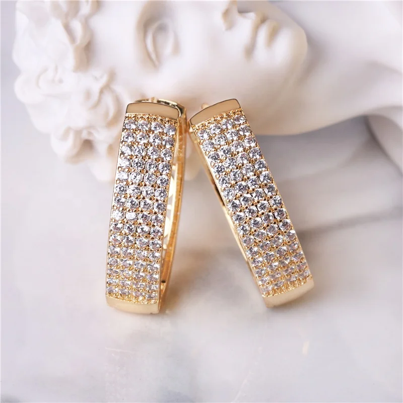 2020 Hot Sale Fashion Jewelry 18k Italian Gold Plated Aretes Zircon Stone Earrings For Women Accessories
2020 Hot Sale Fashion Jewelry 18k Italian Gold Plated Aretes Zircon Stone Earrings For Women Accessories