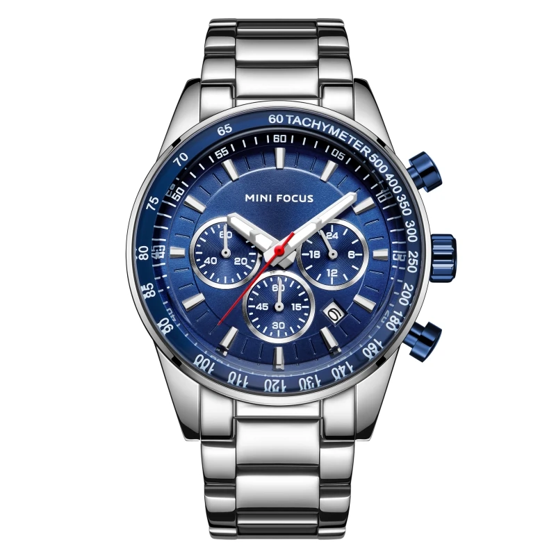 MINI FOCUS Men's Dress Watches Navy Blue Wristwatch For Men Stainless Steel Luxury Waterproof Chronograph Wrist Watch Quartz
MINI FOCUS Men's Dress Watches Navy Blue Wristwatch For Men Stainless Steel Luxury Waterproof Chronograph Wrist Watch Quartz