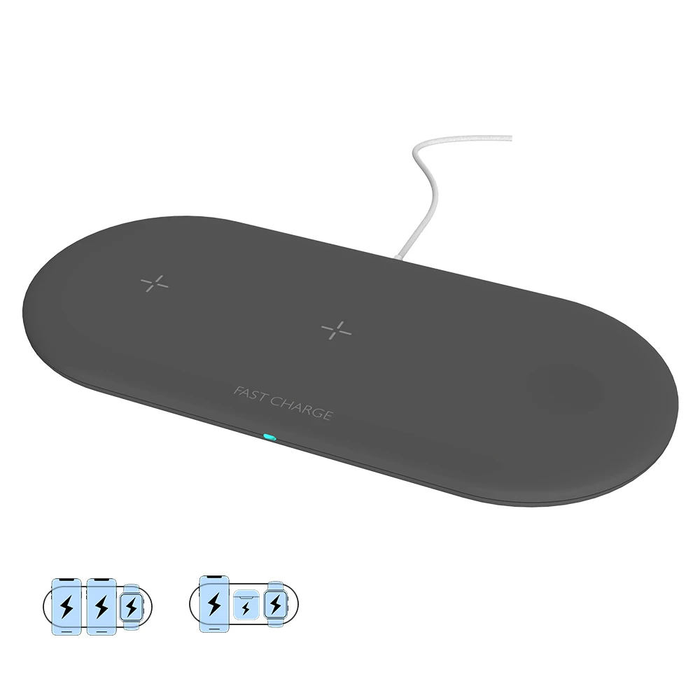 Wireless Charging Pad Desktop Wireless Phone Charger Pad 15W Fast 3 in 1 Wireless Charger Pad, Black white
Wireless Charging Pad Desktop Wireless Phone Charger Pad 15W Fast 3 in 1 Wireless Charger Pad, Black white