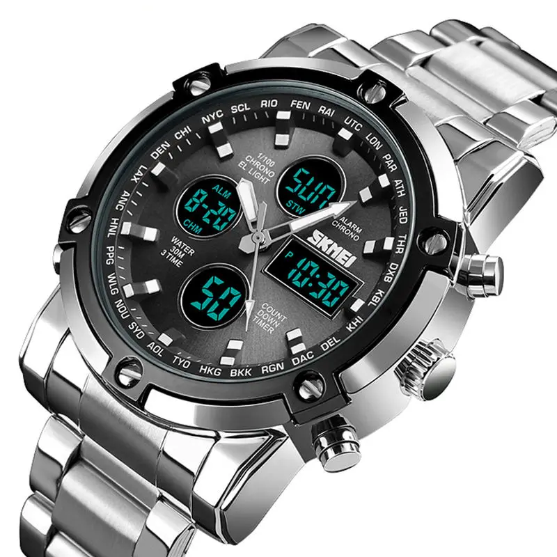 Skmei 1389 OEM Custom Logo Luxury Fashion Business Analog Digital Wristwatch Watch Mens Wrist Quartz Watches For Men
Skmei 1389 OEM Custom Logo Luxury Fashion Business Analog Digital Wristwatch Watch Mens Wrist Quartz Watches For Men