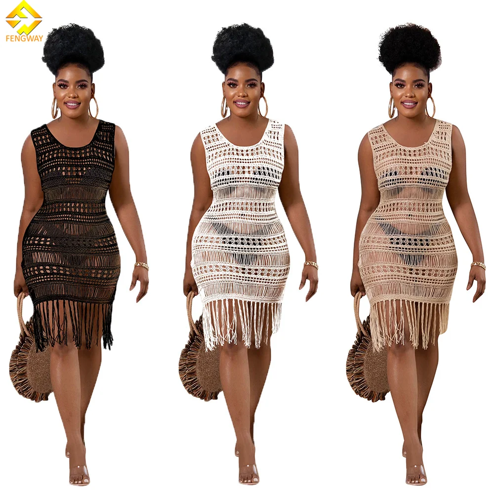 fengway 2022 new Summer sexy See Through dress beach women Knit Mesh tassel dress womens summer dresses
fengway 2022 new Summer sexy See Through dress beach women Knit Mesh tassel dress womens summer dresses