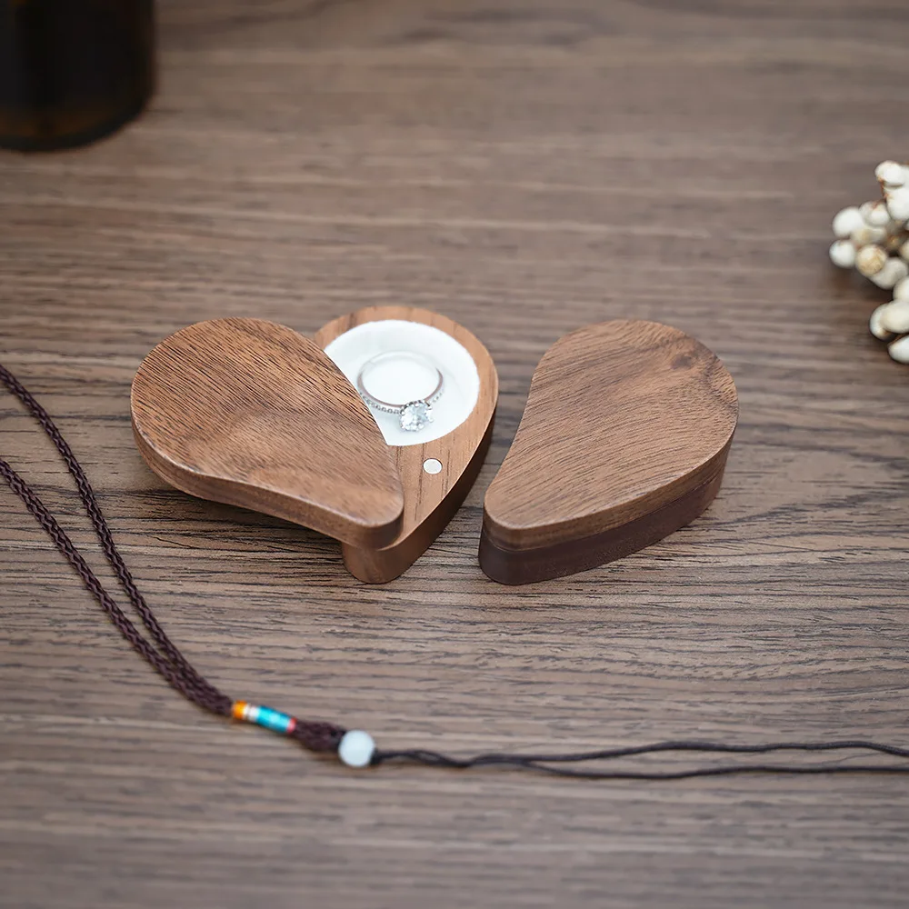 Custom Walnut Wood Jewelry Box Packaging Velvet Wedding earring Ring Pendant Jewellery Packaging Box Ring Box with Ribbon
Custom Walnut Wood Jewelry Box Packaging Velvet Wedding earring Ring Pendant Jewellery Packaging Box Ring Box with Ribbon