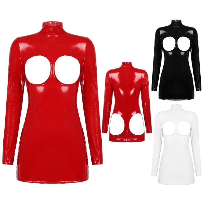 Luxury Womens Latex Mini Dress Faux Leather Cutout Harness Backless Bodycon Party Club Dresses
Luxury Womens Latex Mini Dress Faux Leather Cutout Harness Backless Bodycon Party Club Dresses