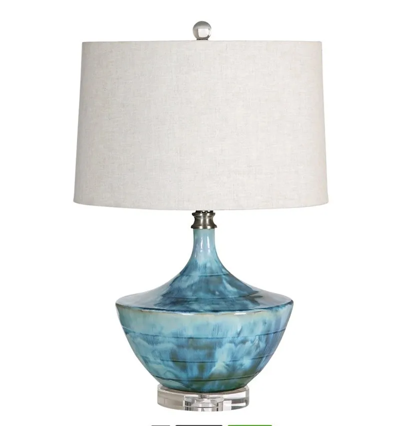 Chinoiserie Blue White Home Decor Porcelain Table Lamp LED Table Light