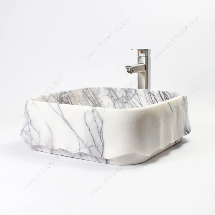 Custom Size Milac Lilac Marble Stone Counter Top Bathroom Wash Basin Lavabo