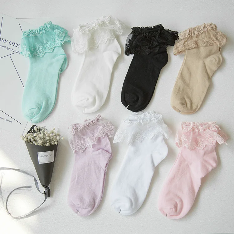 Fashion Women Vintage Lace Ruffle Frilly Ankle Socks Bonypony Princess Girls Cotton Lolita Socks, 7 colors available
Fashion Women Vintage Lace Ruffle Frilly Ankle Socks Bonypony Princess Girls Cotton Lolita Socks, 7 colors available