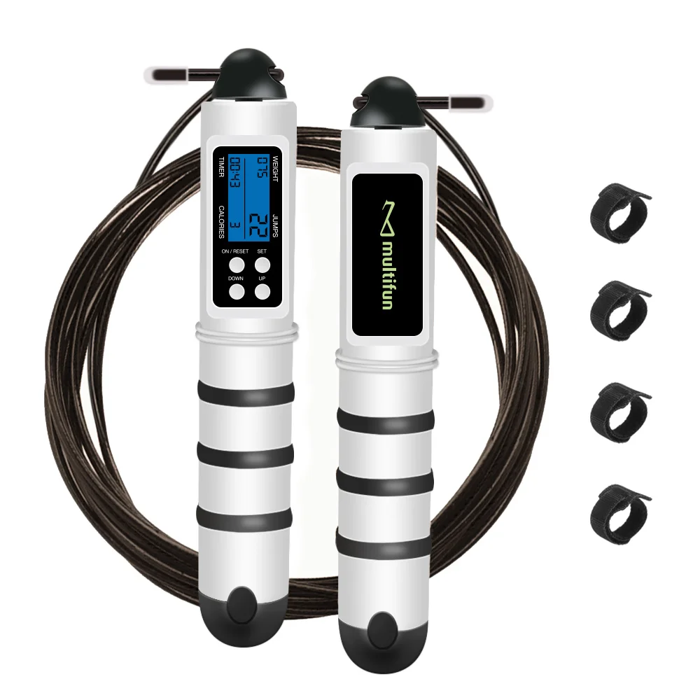 LED Display Digital Time Setting Heavy Weight Speed Electronic Fitness Skipping Rope with Counter
LED Display Digital Time Setting Heavy Weight Speed Electronic Fitness Skipping Rope with Counter