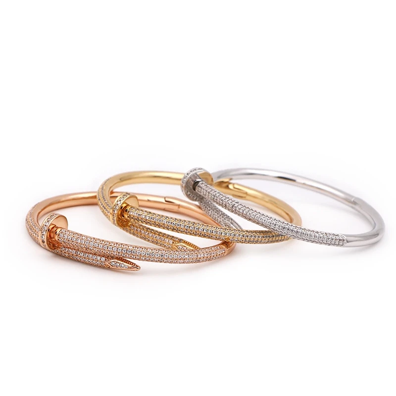 Fashion 18k Gold Silver Plated Bracelets Bangle Glitter Bling Nail Bracelet Zirconia Bracelet CZ Shaped Bracelets & Bangles, Picture
Fashion 18k Gold Silver Plated Bracelets Bangle Glitter Bling Nail Bracelet Zirconia Bracelet CZ Shaped Bracelets & Bangles, Picture
