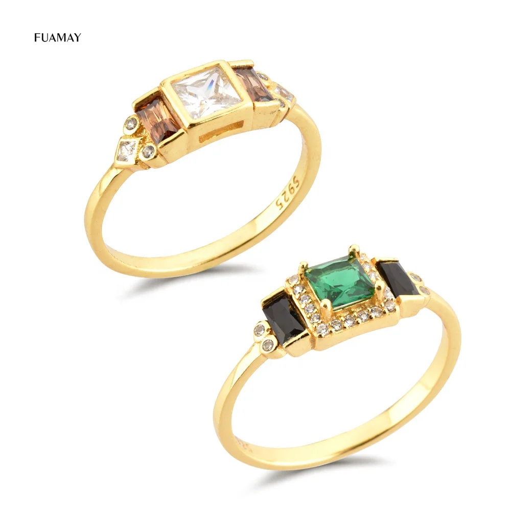 FUAMAY 925 Silver Square CZ Emerald Stone Pave Rings Anillos De Oro Black Baguette Rings
FUAMAY 925 Silver Square CZ Emerald Stone Pave Rings Anillos De Oro Black Baguette Rings