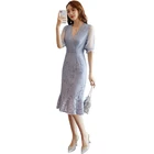 2019 summer ladies casual party elegant fashion lace cocktail dress