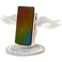 

New Hot Fast Wireless Charging Dock Lighting Up 10W Angel Wings Stand Fast Charger for Huawei iPhone Samsung