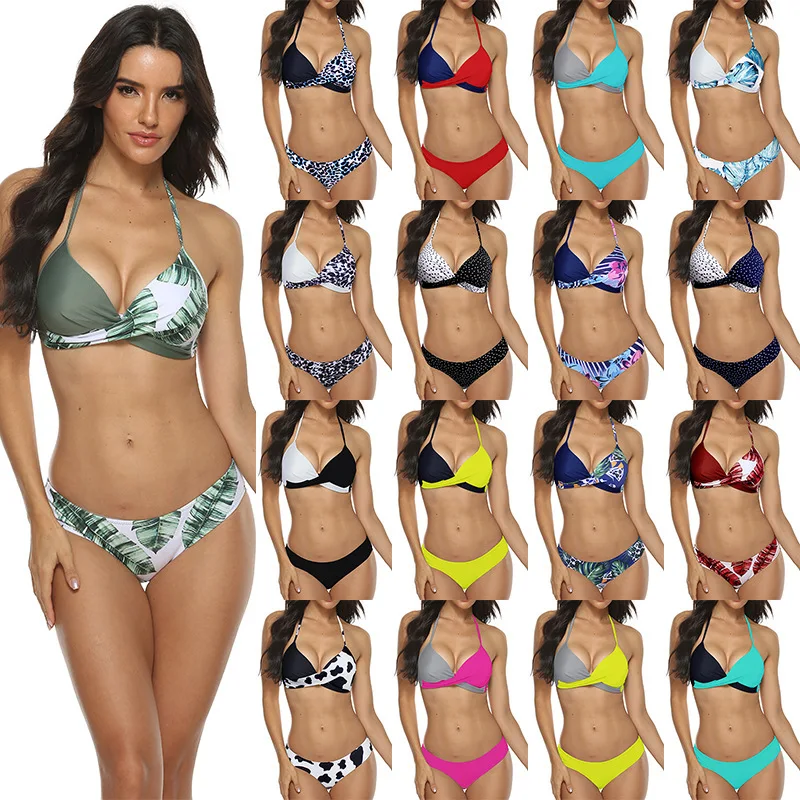 F21849A sexy two-piece splicing swimming suit women's bikini 18 colors, As picture
F21849A sexy two-piece splicing swimming suit women's bikini 18 colors, As picture