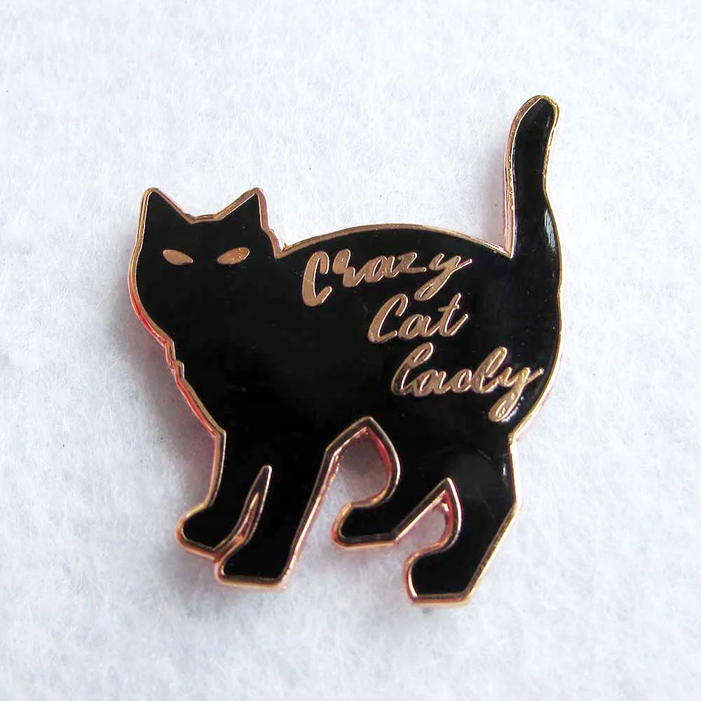 Wholesale Custom Design cartoon Cute animal small black cat Hard Enamel zinc alloy Lapel Pin
Wholesale Custom Design cartoon Cute animal small black cat Hard Enamel zinc alloy Lapel Pin