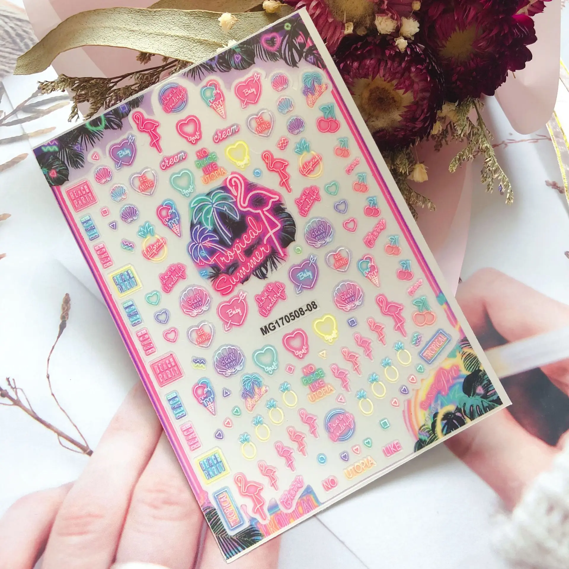 Japanese Style self-adhesive nail wraps ultra thin 3d cartoon flamingo bear nail art stickers for nail decorations supplies, As picture show
Japanese Style self-adhesive nail wraps ultra thin 3d cartoon flamingo bear nail art stickers for nail decorations supplies, As picture show